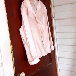 Chicos jacket 100% linen sz 3 light pink